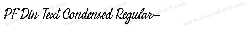 PF Din Text Condensed Regular字体转换